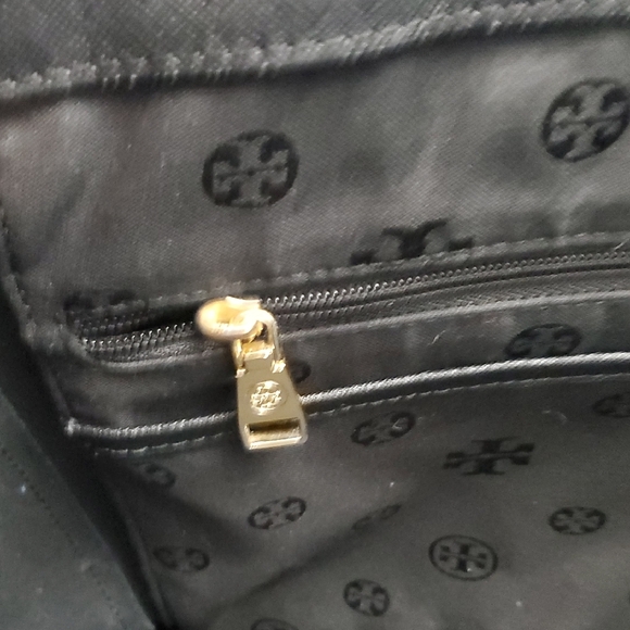 Tory Burch Black Tote Bag with Gold Accents - Picture 9 of 16